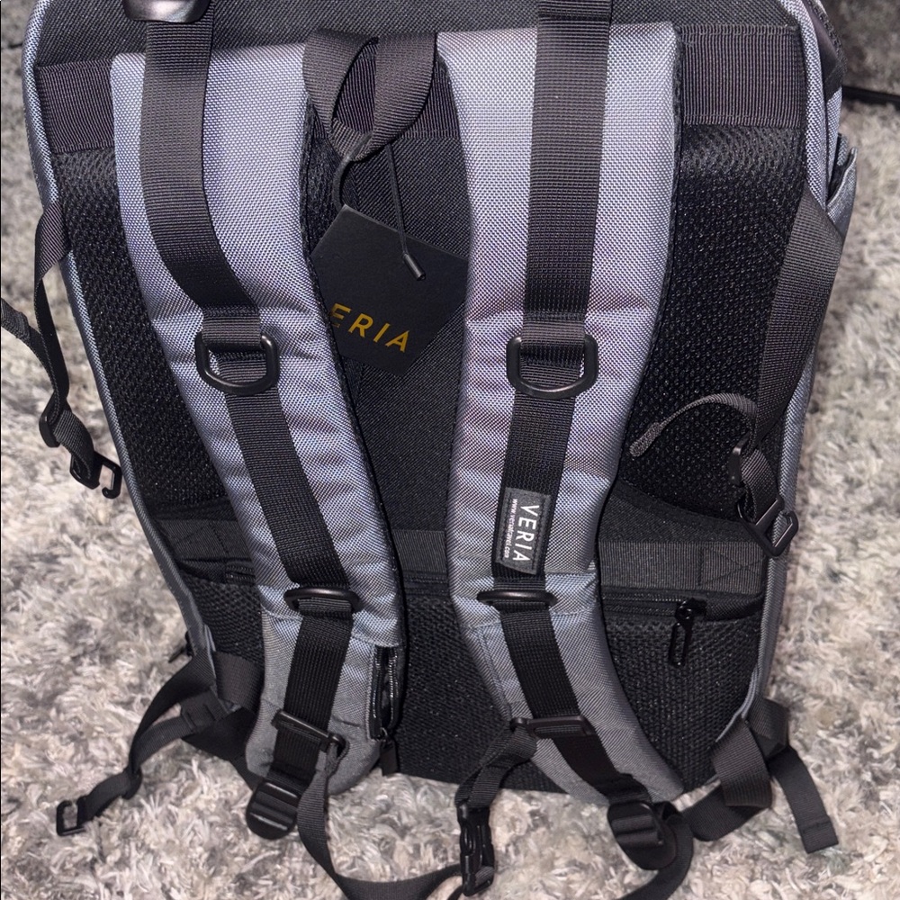 Gray Men's Backpack with Front Organizer Pockets - Picture 4 of 10